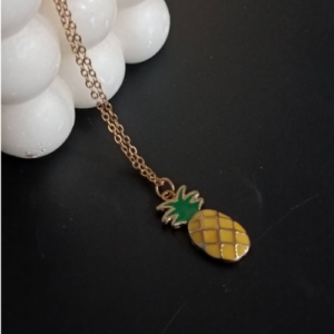 Gold Pineapple Charm Necklace