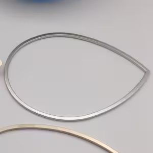 Silver Open Teardrop Bracelet