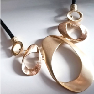 Gold Sculptural Loop Necklace