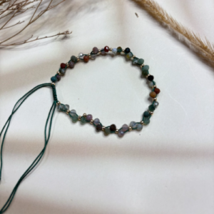 Green White Natural Stone Bracelet