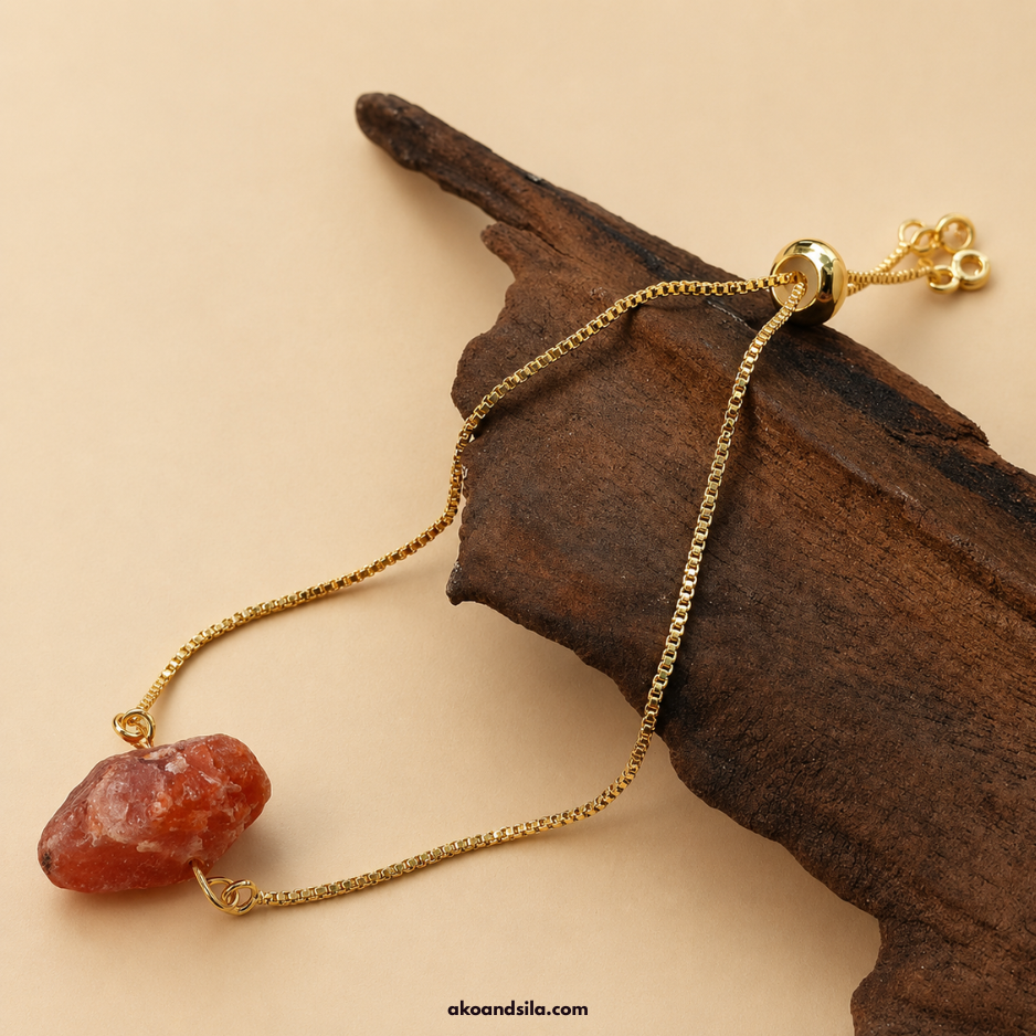 Carnelian Agate Slider Bracelet - Image 2