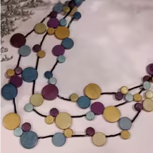Pastel Disc Layer Necklace