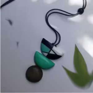 Abstract Leaf Wood Necklace