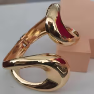 Gold Sculptural Wrap Bracelet