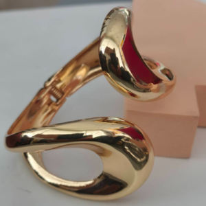 Gold Sculptural Wrap Bracelet