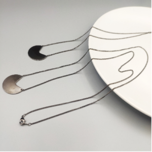 Black Crescent Necklace