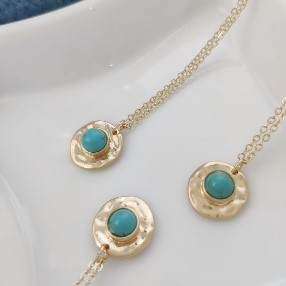 Turquoise Halo Necklace