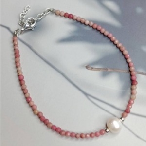 Deep Pink Pearl Bracelet