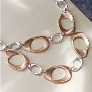 Gold Organic Link Necklace