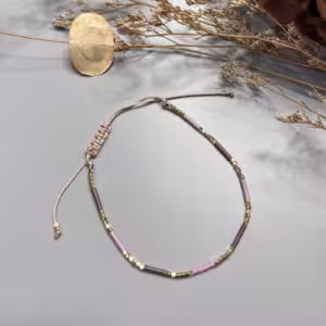 Light Purple Acrylic Beaded Bracelet