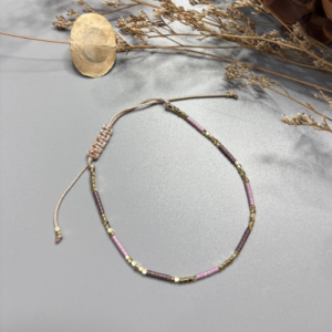 Light Purple Acrylic Beaded Bracelet