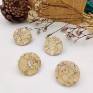 Cream Disc Earrings