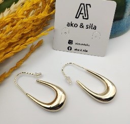 Gold Open Teardrop Earrings