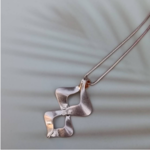 Rose Gold Abstract Pendant Necklace