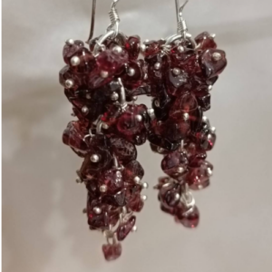 Garnet Cluster Earrings