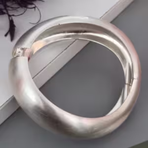 Matte Silver Dome Bracelet