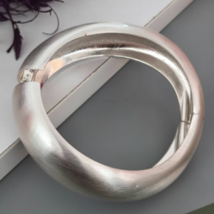 Matte Silver Dome Bracelet