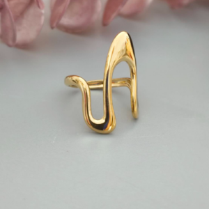 Golden Open Wave Ring