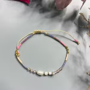 Pastel Pink Pearl Beaded Bracelet