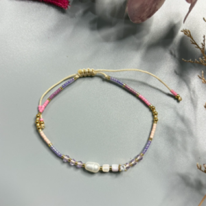 Pastel Pink Pearl Beaded Bracelet