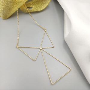 Gold Geometric Pendant Necklace