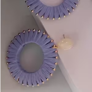 Lavender Spoke Hoops Earrings