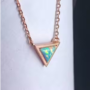 Rose Gold Prism Point Necklace