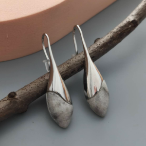 Silver Teardrop Drop Earrings