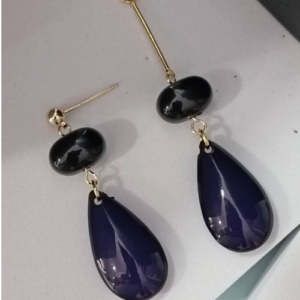 Midnight Teardrop Acrylic Earrings