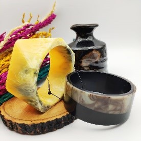 Marbled Acrylic Cuff Bracelet