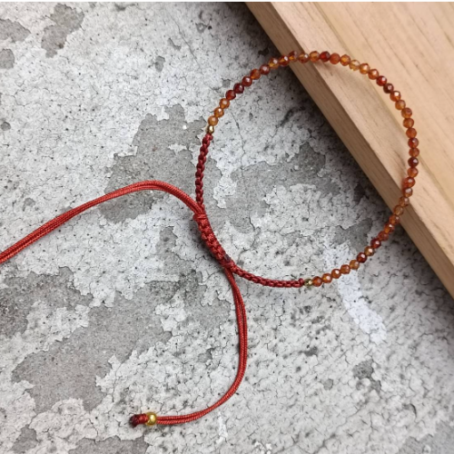 Orange Beaded Bracelet