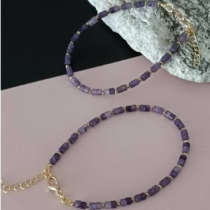 Amethyst Stone Stretch Bracelet