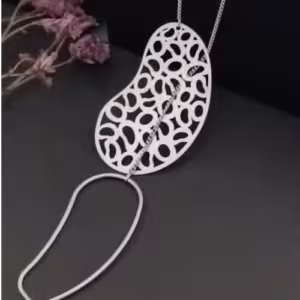 Silver Filigree Leaf Necklace