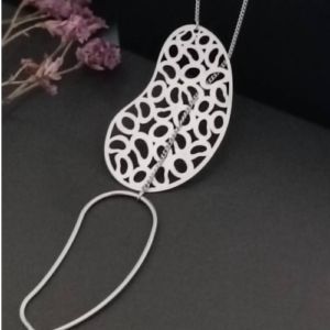 Silver Filigree Leaf Necklace