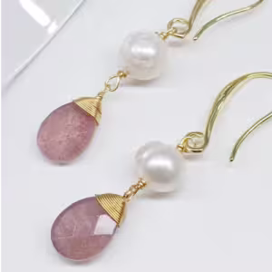 Pearl In Cherry Blossom Earrings