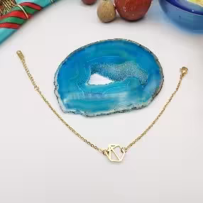 Gold Monogram Chain Bracelet
