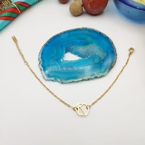 Gold Monogram Chain Bracelet