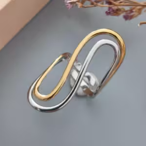 Two Tone Infinity Ring