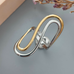 Two Tone Infinity Ring