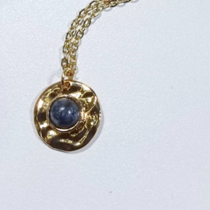 Navy Halo Stone Necklace