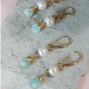 Pearl In Caribbean Earrings