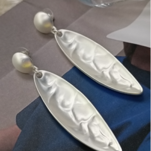 Silver Marquise Drop Earrings