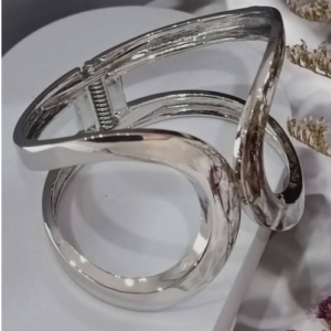 Silver Sculptural Cuff Bracelet