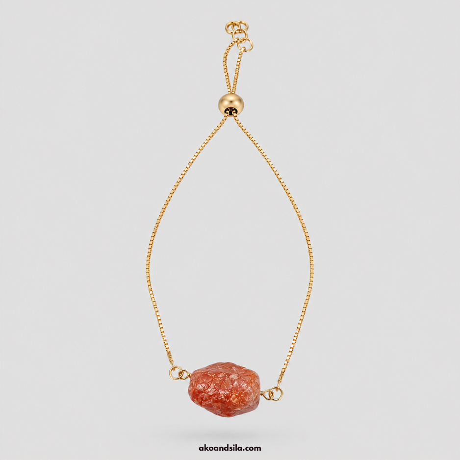 Carnelian Agate Slider Bracelet - Image 4