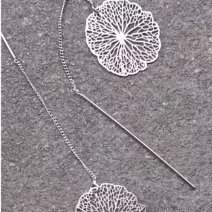 Silver Mesh Disc Earrings