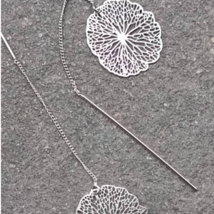 Silver Mesh Disc Earrings