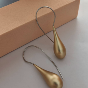 Brown Marquise Hook Earrings