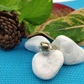 Grey Stone Orbit Ring