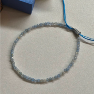 Mist Blue Beaded Adjustable Bracelet