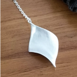 Silver Leaf Pendant Necklace